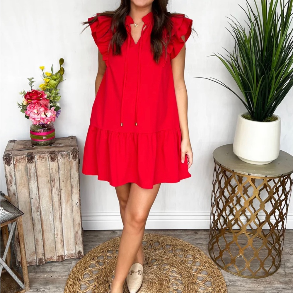 Red boutique dress